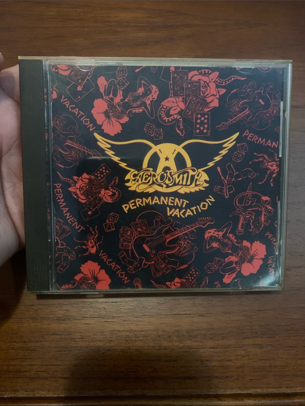 Vintage Aerosmith Permanent Vacation CD - Black & Red